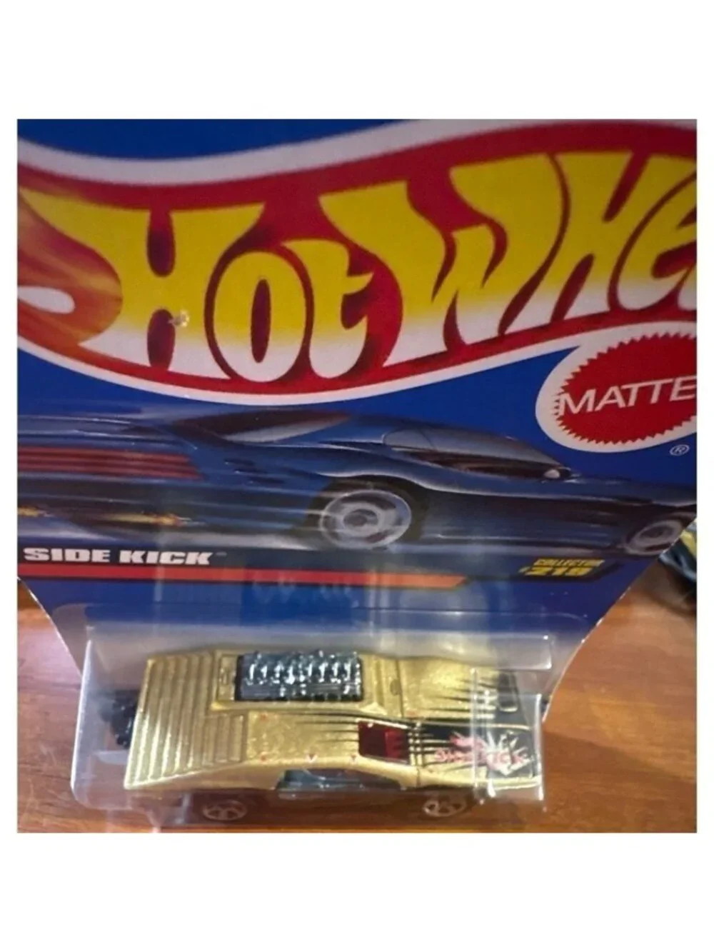 Vintage Die Cast Hot Wheels Side Kick Car Collector #219 Gold Black 1999 Mattel